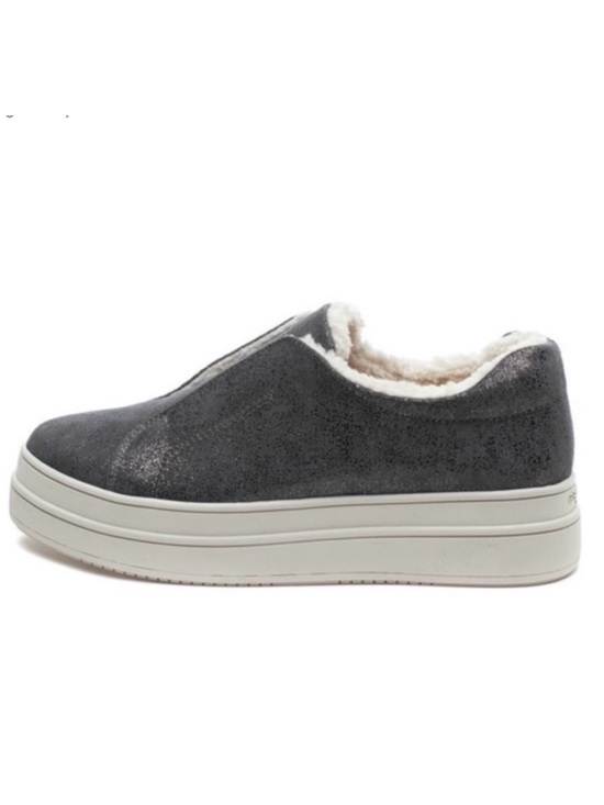 J/SLIDES Shoes - NWT J/SLIDES NADA Pewter Metallic Leather Sneaker